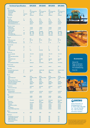 Cosechadoras Sampo Rosenlew SR 2065 Spezial