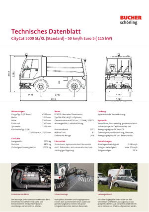 Barredoras compactas Bucher-Schörling CityCat 5000 SL