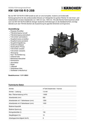 Barredoras compactas Kärcher KM 120/150 R D 2 SB