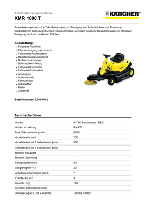 Barredoras compactas Kärcher KMR 1000 T