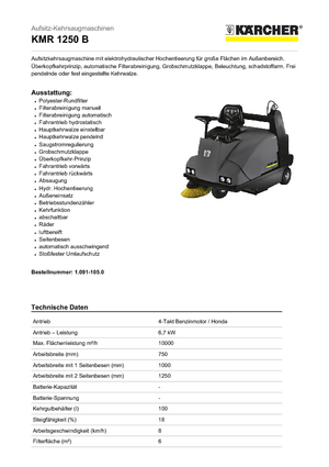 Barredoras compactas Kärcher KMR 1250 B
