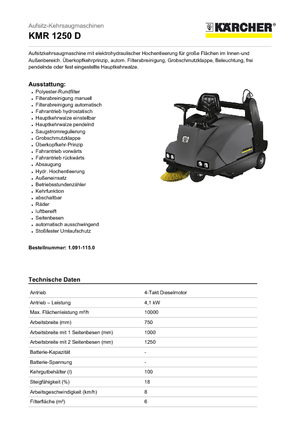 Barredoras compactas Kärcher KMR 1250 D