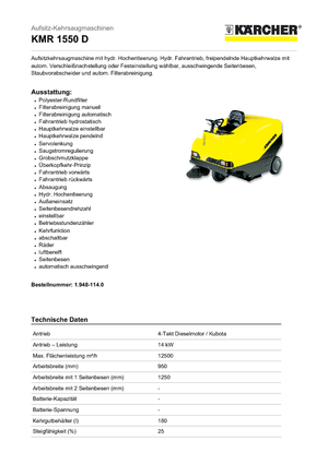 Barredoras compactas Kärcher KMR 1550 D