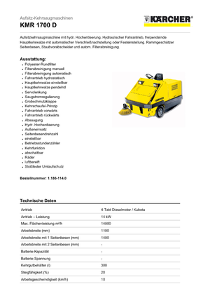 Barredoras compactas Kärcher KMR 1700 D