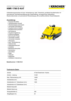 Barredoras compactas Kärcher KMR 1700 D KAT
