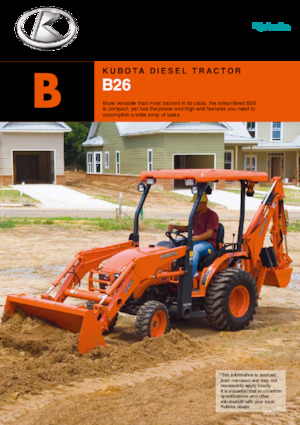 Tractores de uso municipal Kubota B26B