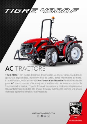 Tractores de uso municipal Carraro Tigre 4800 F