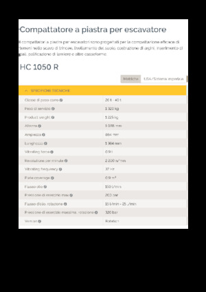 Vibradores planos montables Epiroc HC 1050 R 