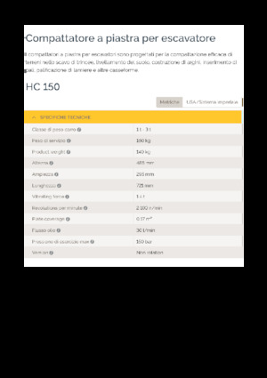 Vibradores planos montables Epiroc HC 150 