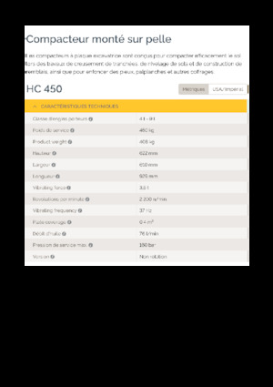 Vibradores planos montables Epiroc HC 450 