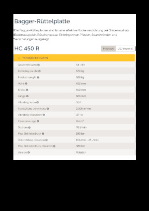 Vibradores planos montables Epiroc HC 450 R 