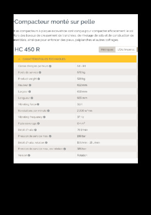 Vibradores planos montables Epiroc HC 450 R 