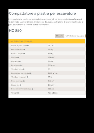 Vibradores planos montables Epiroc HC 850 