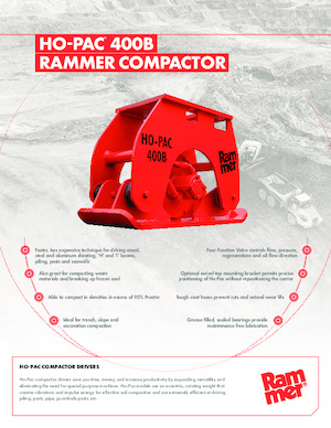 Vibradores planos montables Rammer Ho-Pac 400B