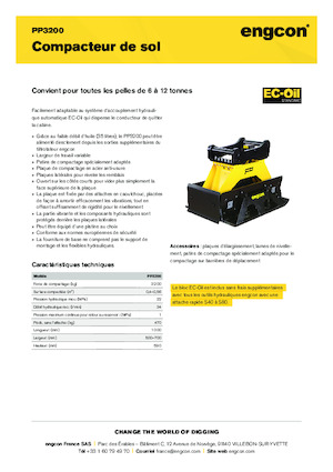 Vibradores planos montables engcon PP3200