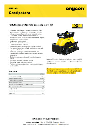 Vibradores planos montables engcon PP3200