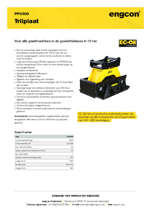 Vibradores planos montables engcon PP3200