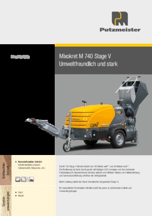 Transportadores de aire comprimido Putzmeister M 740 DHBS