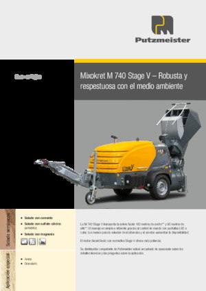 Transportadores de aire comprimido Putzmeister M 740 DHB