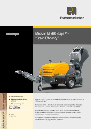 Transportadores de aire comprimido Putzmeister M 760 DHB 