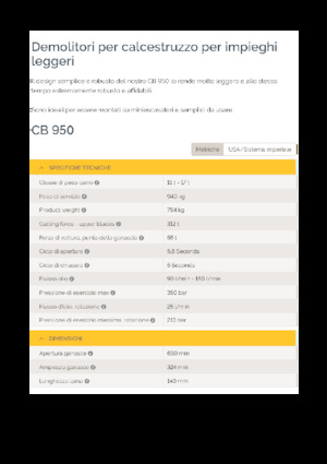 Trituradoras de hormigón Epiroc CB 950