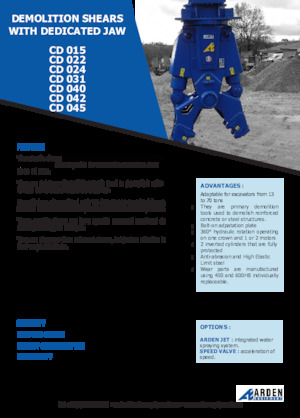 Trituradoras de hormigón Arden CD022