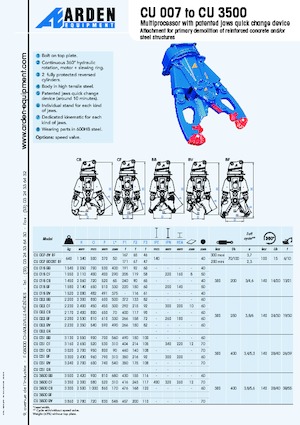 Trituradoras de hormigón Arden CU 031 CB