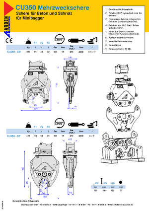 Trituradoras de hormigón Arden CU 350 CB