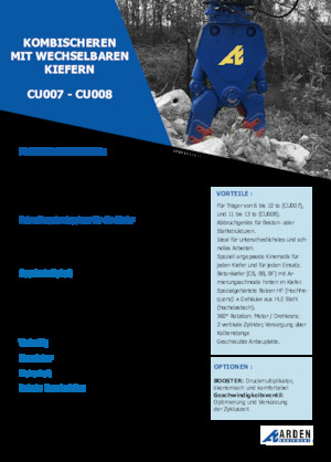 Trituradoras de hormigón Arden CU007