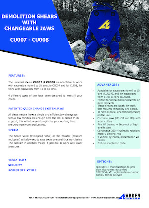 Trituradoras de hormigón Arden CU007