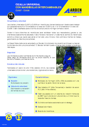 Trituradoras de hormigón Arden CU007