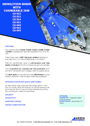 Trituradoras de hormigón Arden CU015