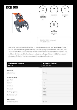 Trituradoras de hormigón Husqvarna DCR 100