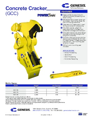 Trituradoras de hormigón Genesis GCC 50