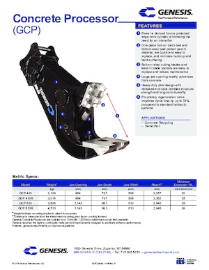 Trituradoras de hormigón Genesis GCP 410