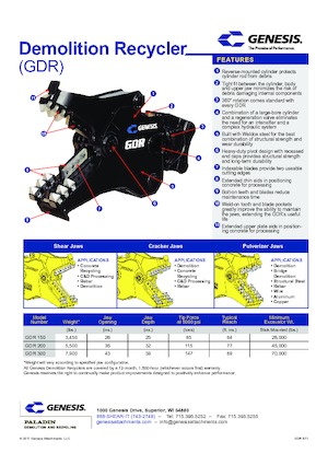 Trituradoras de hormigón Genesis GDR 300