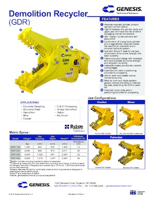 Trituradoras de hormigón Genesis GDR 300