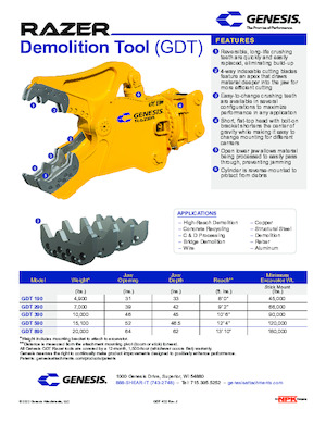 Trituradoras de hormigón Genesis GDT 890