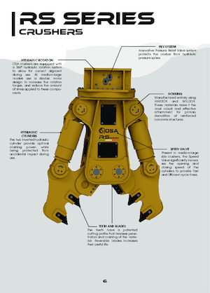 Trituradoras de hormigón OSA Demolition Equipment RS5000 