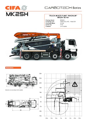 Bombas de hormigón sobre camión CIFA MK25H