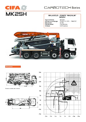 Bombas de hormigón sobre camión CIFA MK25H