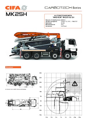 Bombas de hormigón sobre camión CIFA MK25H