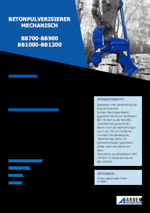 Pulverizadores de hormigón Arden BB900