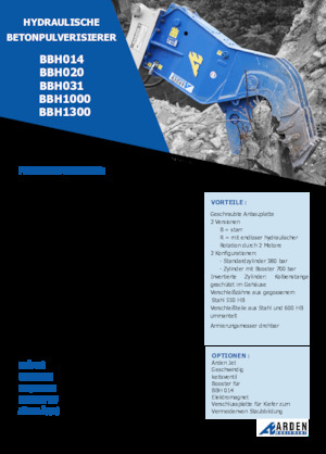 Pulverizadores de hormigón Arden BBH1300