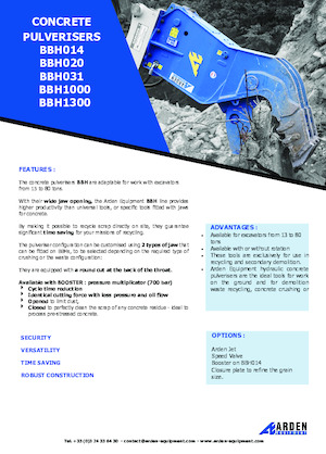 Pulverizadores de hormigón Arden BBH1300