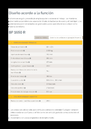 Pulverizadores de hormigón Epiroc BP 1650 R