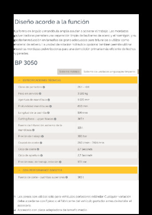 Pulverizadores de hormigón Epiroc BP 3050
