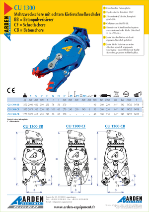 Pulverizadores de hormigón Arden CU 1300 BB