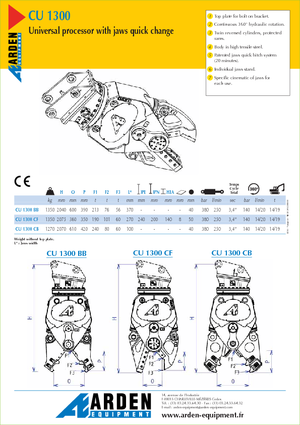 Pulverizadores de hormigón Arden CU 1300 BB
