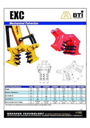 Pulverizadores de hormigón BTi EXC 120 CP